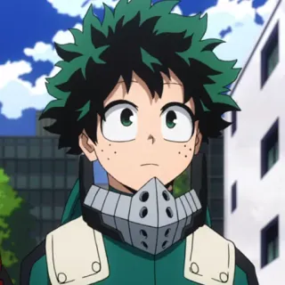 🥦 Izuku Midoriya My Hero Academia anime, manga, my hero academia, izuku midoriya, deku, character, superhero telegram sticker