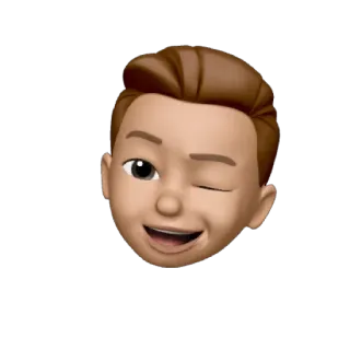 😉 cartoon, face, wink, emoji, memoji telegram sticker