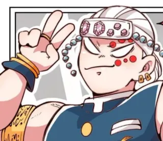 ✨ Tengen Uzui Demon Slayer Anime, Personnage, Tengen Uzui, Demon Slayer, Sticker whatsapp sticker