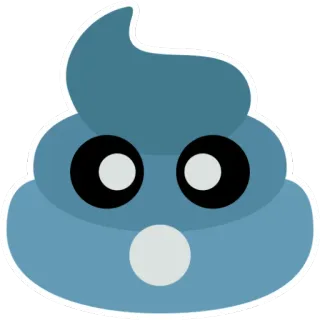 💩 Emoji, Cocô, Azul, Sticker telegram sticker
