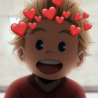 📚 anime, cartoon, heart, love, kawaii, cute, fanart, character telegram sticker