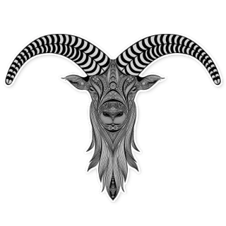 🐏 goat, animal, horns, sticker, illustration telegram sticker