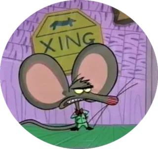 ⚪️ XING mouse, cartoon, crossing, animal, sign telegram sticker