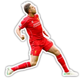 ▶ Fußball, Fußball, Sportler, Sport, rotes Trikot, Spieler telegram sticker