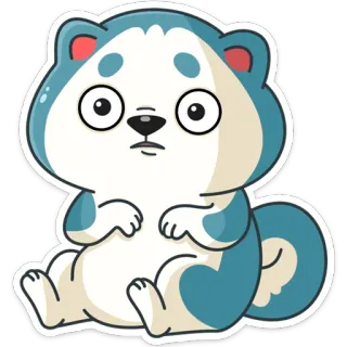 😳 eekhoorn, cartoon, dier, schattig, sticker, illustratie telegram sticker
