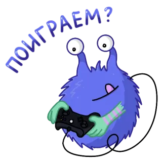 🎲 What are we? 怪物, 游戏, 控制器, 游戏, 可爱 telegram sticker