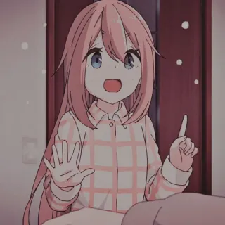 🌸 ragazza anime, capelli rosa, carina, interno, cartone animato, personaggio telegram sticker