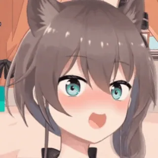 😚 anime, kawaii, cute, matsuri, dog ears telegram sticker