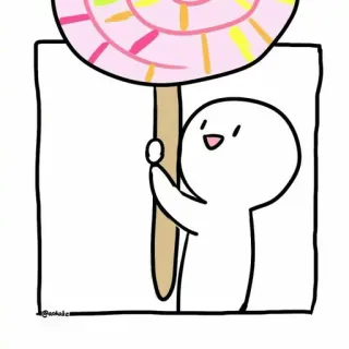 😂 lecca-lecca, cartone animato, personaggio, carino, stravagante whatsapp sticker