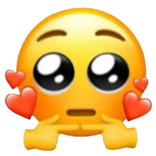 🥺 Эмодзи, Сердечки, Любовь, Милый, Застенчивый, Умоляющий whatsapp sticker