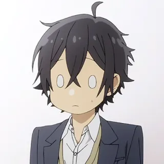 ✏️ anime, shocked, surprised, cartoon, school uniform telegram sticker