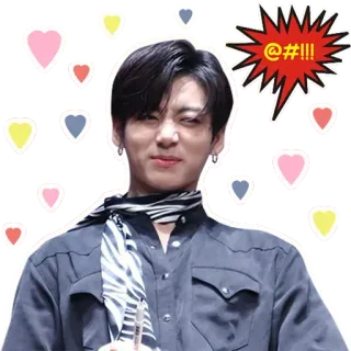 🤨 @#!!! K-pop, Человек, Стикер, Оскорбительные выражения whatsapp sticker