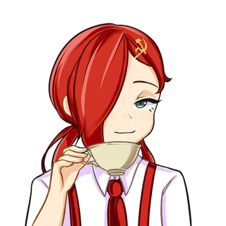 😏 Anime, Communisme, Thé, Rouge, Faucille et marteau whatsapp sticker