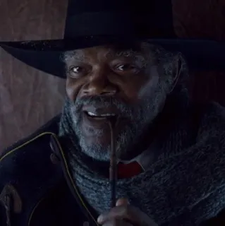 🎗 Major Marquis Warren The Hateful Eight samuel l. jackson, nienawistna ósemka, western, palenie, major marquis warren telegram sticker