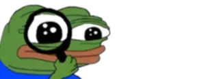 🔍 Pepe the Frog Pepe, frog, meme, magnifying glass, looking telegram sticker