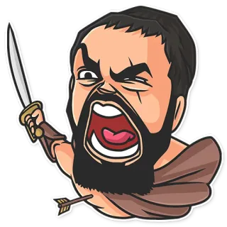 😠 spartan, chiến binh, kiếm, trận chiến, mũi tên, tức giận, chiến đấu, cơn thịnh nộ telegram sticker