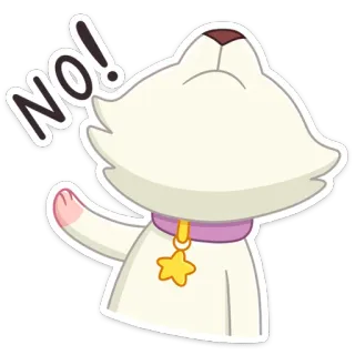 🙅‍♂️ NO! собака, нет, отказ, животное, мультфильм, протест, отказ, милый telegram sticker