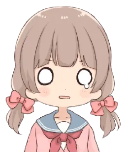 🥡 anime, girl, cute, sad, chibi, crying, manga telegram sticker