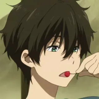 ➖ Anime, Cereja, Garoto, Personagem, Adolescente whatsapp sticker
