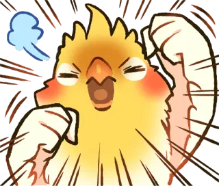 😠 オカメインコ, 鳥, 可愛い, 動物, 表情, 漫画, 怒り, 湯気 telegram sticker