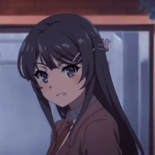 🐰 Mai Sakurajima Rascal Does Not Dream of Bunny Girl Senpai anime, girl, school uniform, cute, sakurajima mai, bunny girl senpai telegram sticker