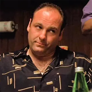 🙄 Tony Soprano The Sopranos มาเฟีย, ซีรีส์ทีวี, อาชญากรรม, อิตาเลียนอเมริกัน telegram sticker