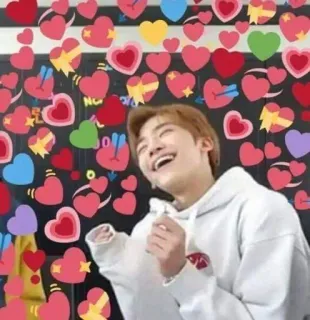 💛 сердечки, любовь, улыбка, эмоции, позитив, счастье whatsapp sticker