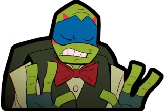 👐 Leonardo Rise of the Teenage Mutant Ninja Turtles ลีโอนาร์โด, rise of the teenage mutant ninja turtles, เต่า, การ์ตูน telegram sticker