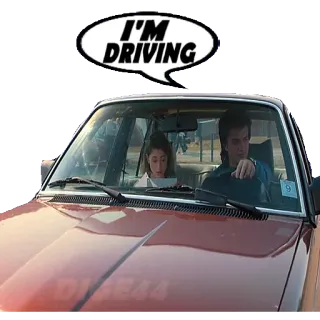 🚗 I'M DRIVING driving, car, passenger, speech bubble telegram sticker