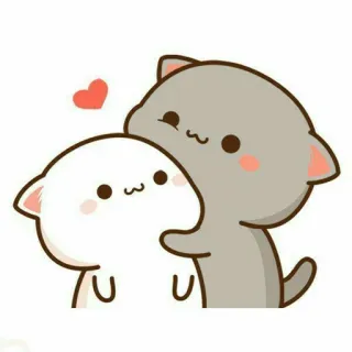 🍓 kucing, imut, cinta, hati, kartun, kawaii whatsapp sticker