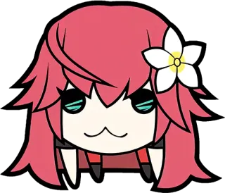 🐱 Anime, Kreskówka, Postać, Kwiat telegram sticker