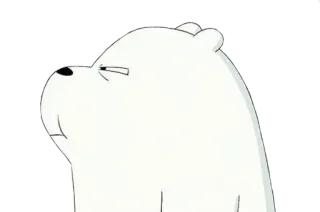 😠 Ice Bear We Bare Bears cartoon, polar bear, ice bear, we bare bears telegram sticker