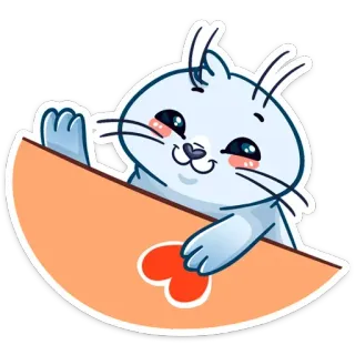 ❤️ kucing, imut, hewan, stiker, kartun, kawaii telegram sticker