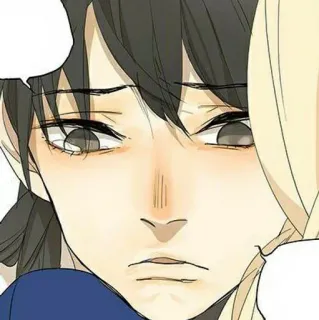 🌟 Animé, Manga, Illustration, Portrait, Dessin animé, Personnage, Triste, Expression whatsapp sticker