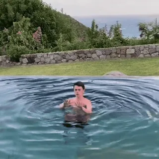 🕳 person, pool, swimming, water, nature telegram sticker
