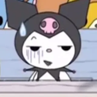 😨 Kuromi Kuromi, Sanrio, Anime, Dibujos animados, Personaje telegram sticker