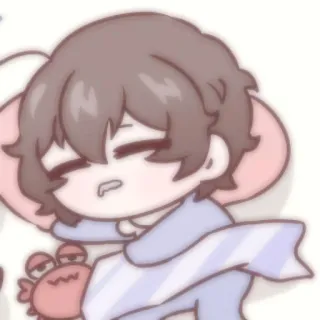 🧸 Kartun, Tidur, Lucu, Anime, Boneka Kepiting telegram sticker