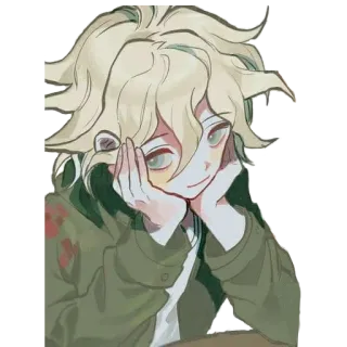 😌 Nagito Komaeda Danganronpa anime, character, danganronpa, nagito komaeda telegram sticker