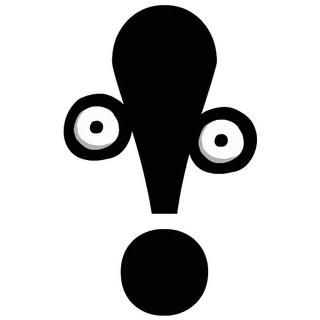❗️ symbole, noir, blanc, simple, abstrait telegram sticker