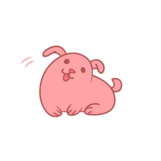☺️ 狗, 动物, 可爱, 粉色, 小狗 telegram sticker