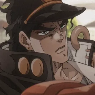 🐬 Jotaro Kujo JoJo's Bizarre Adventure アニメ, 空条承太郎, ジョジョの奇妙な冒険, キャラクター telegram sticker