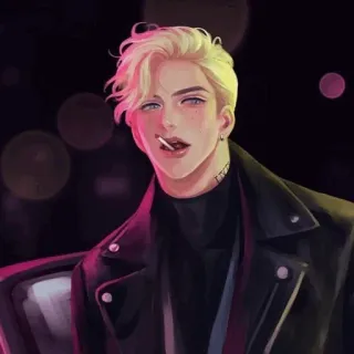 🚬 мужчина, курение, сигарета, искусство, иллюстрация, мужчина, светлые волосы telegram sticker