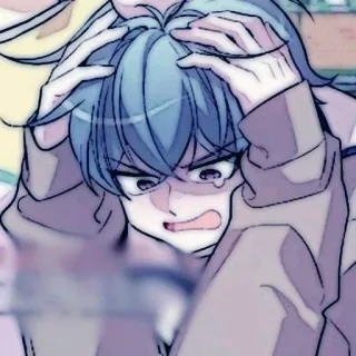🤖 Anime, Cartoon, Verdrietig, Boos, Huilend, Angstig, Emotioneel telegram sticker
