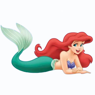 😊 Ariel The Little Mermaid Ariel, sereia, Disney, personagem de desenho animado, fantasia, mar, animado telegram sticker