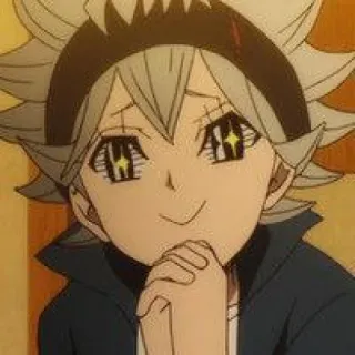 🍓 Asta Black Clover Anime, Manga, Sonrisa, Personaje, Asta telegram sticker