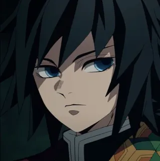 🌊 Giyu Tomioka Demon Slayer アニメ, 冨岡義勇, 鬼滅の刃, キャラクター, 漫画 whatsapp sticker