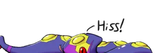 😜 Arbok Pokemon Hiss! покемон, арбок, шипение, змея, мультфильм telegram sticker