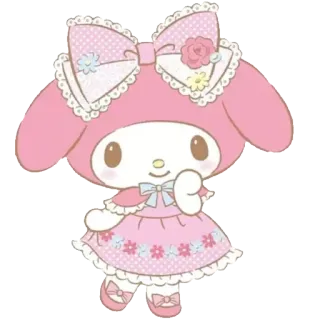 🌸 My Melody 마이멜로디, 산리오, 카와이, 귀여운, 캐릭터, 핑크, 토끼 whatsapp sticker