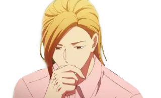 🤔 Anime, Berpikir, Potret, Karakter, Pria telegram sticker