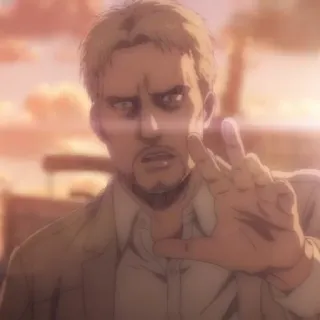 👾 Reiner Braun Attack on Titan アニメ, 進撃の巨人, ライナー・ブラウン, 兵士, マーレ whatsapp sticker